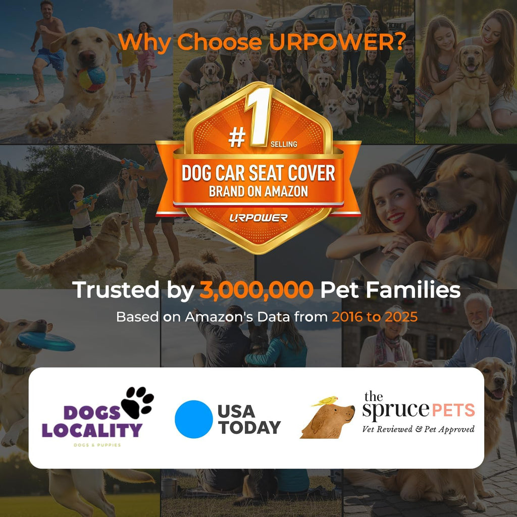 Dog Car Seat Cover for Back Seat, Waterproof Car Seat Protector