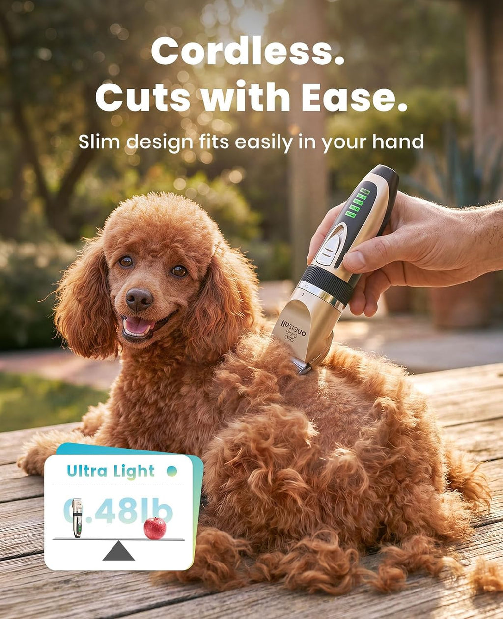 Dog Grooming Clippers with LED Display for Dogs & Cats