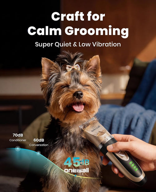 Dog Grooming Clippers with LED Display for Dogs & Cats